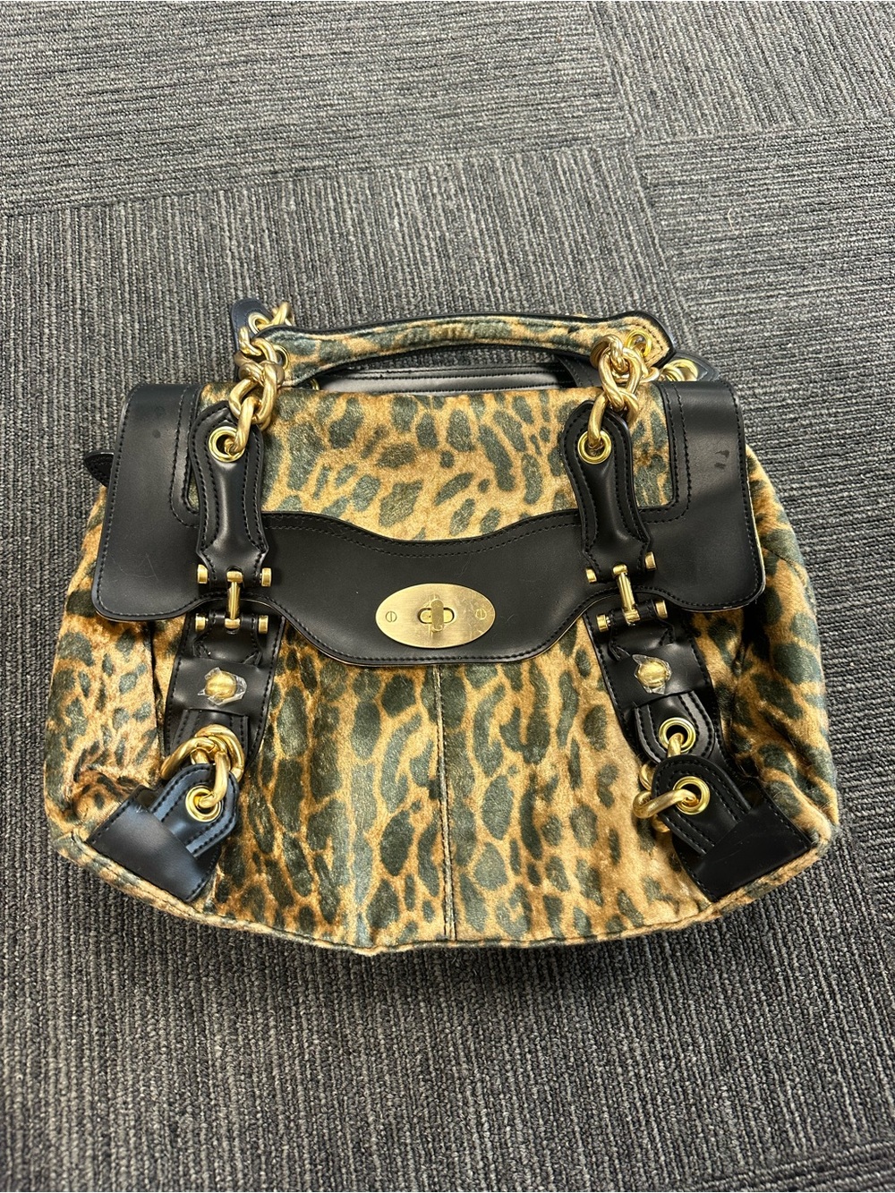 Brand new y2k Maxximum cheetah Black leather purse
